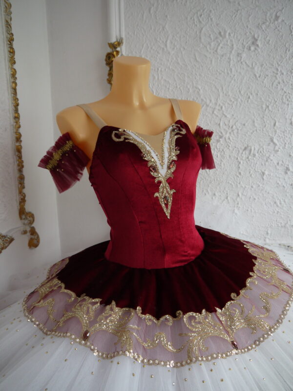 tutu szycie paczka baletowa klasyczna stroje baletowe Esmeralda Kitri Paquita ballet costumes Don Quichote Kichot burgundy custom