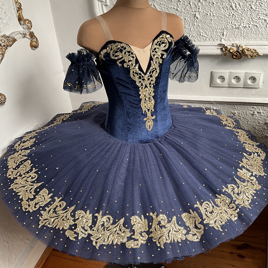 navy blue classical ballet costume tutu