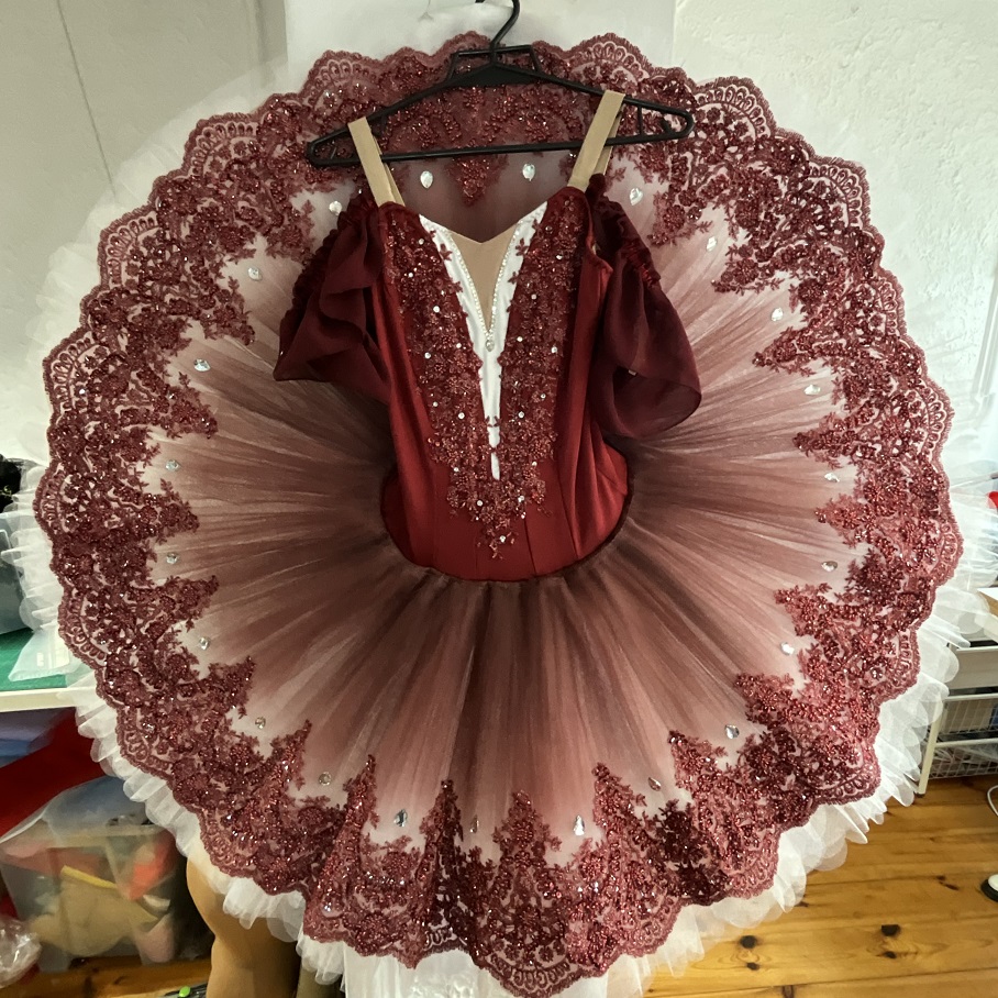 burgundy classical costume