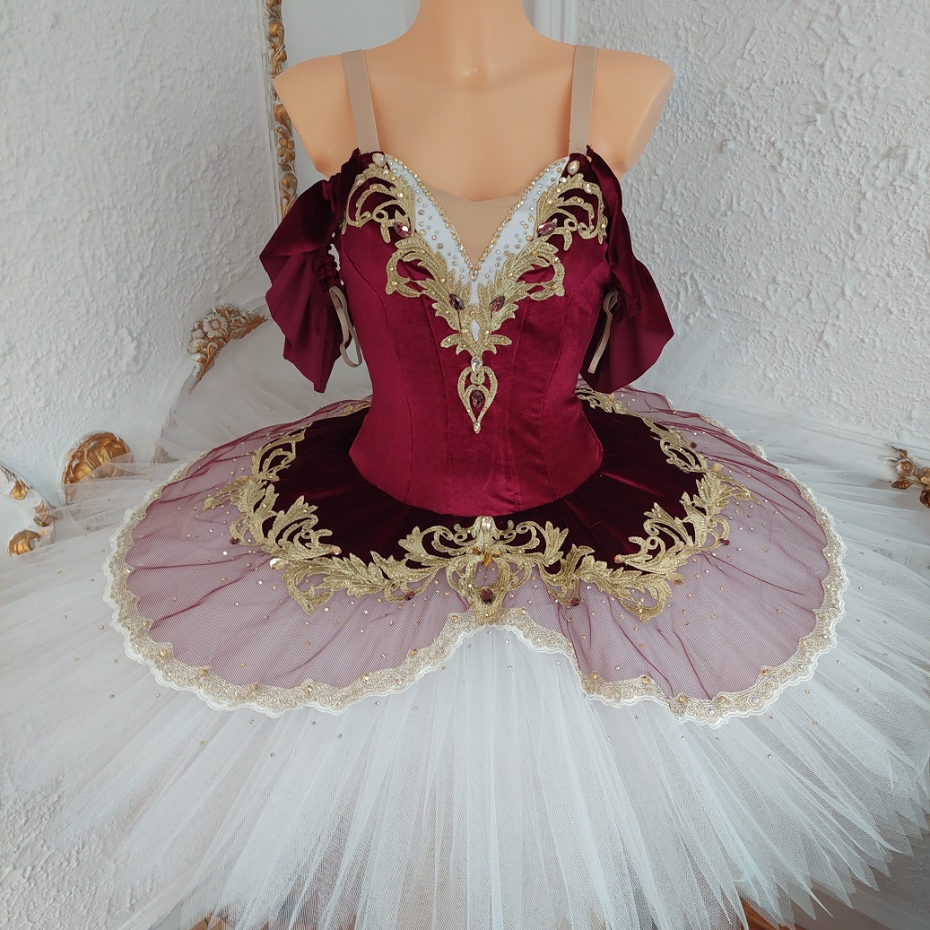 burgundy classical ballet tutu