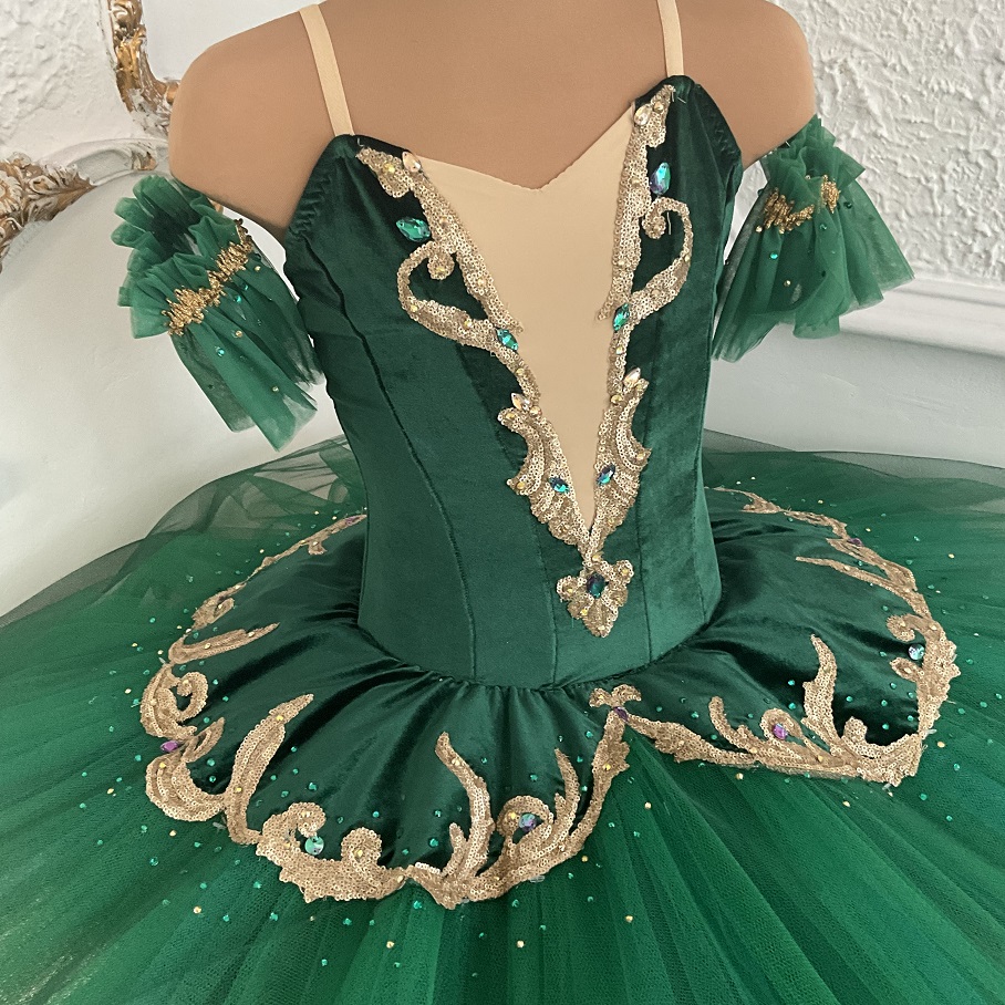green ballet costume tutu