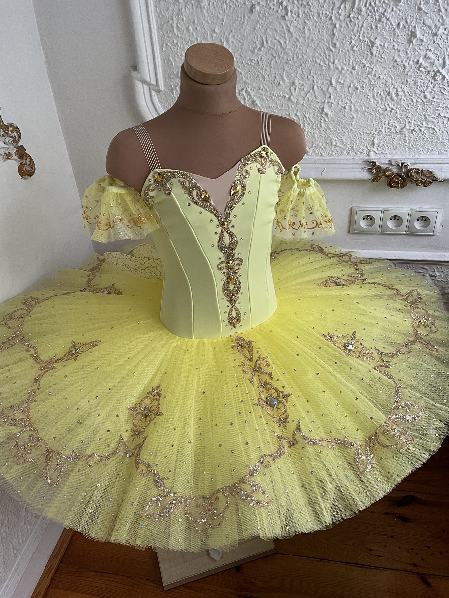 yellow classical ballet costume tutu